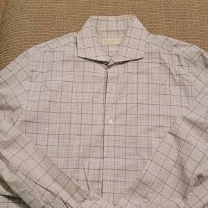 Michael Kors cream and white dress shirt